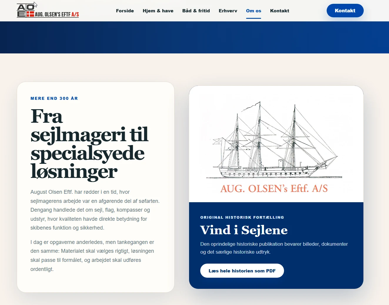 August Olsens Eftf. website
